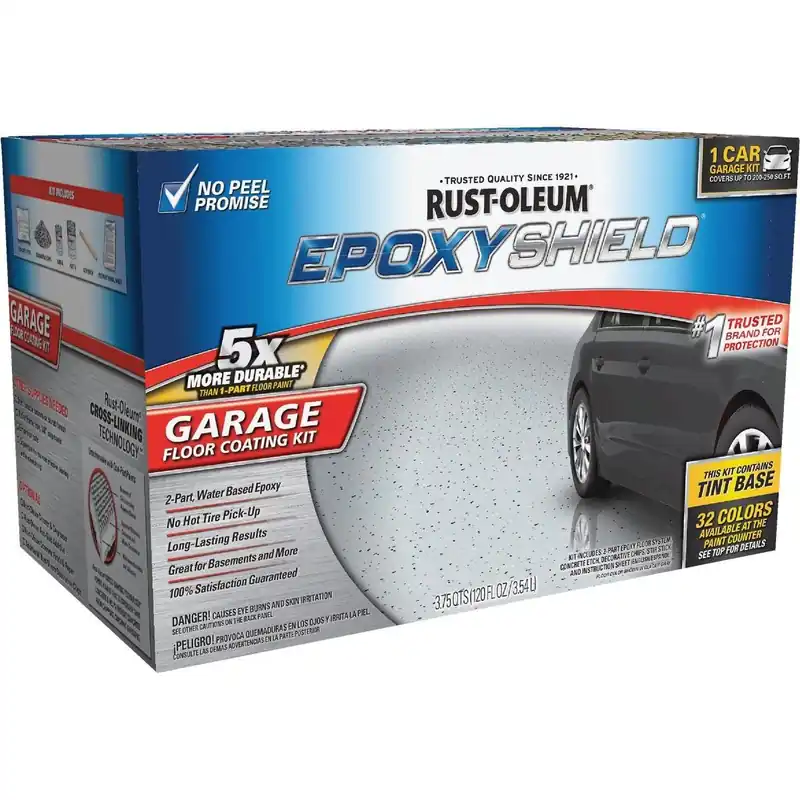 Rust-Oleum 252625 EPOXYSHIELD Gloss Garage Floor Coating Kit, Tint Base, 120 Oz.