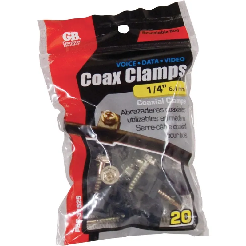 Gardner Bender PEC-31525 1/4 In. Plastic Black Cable Clamp