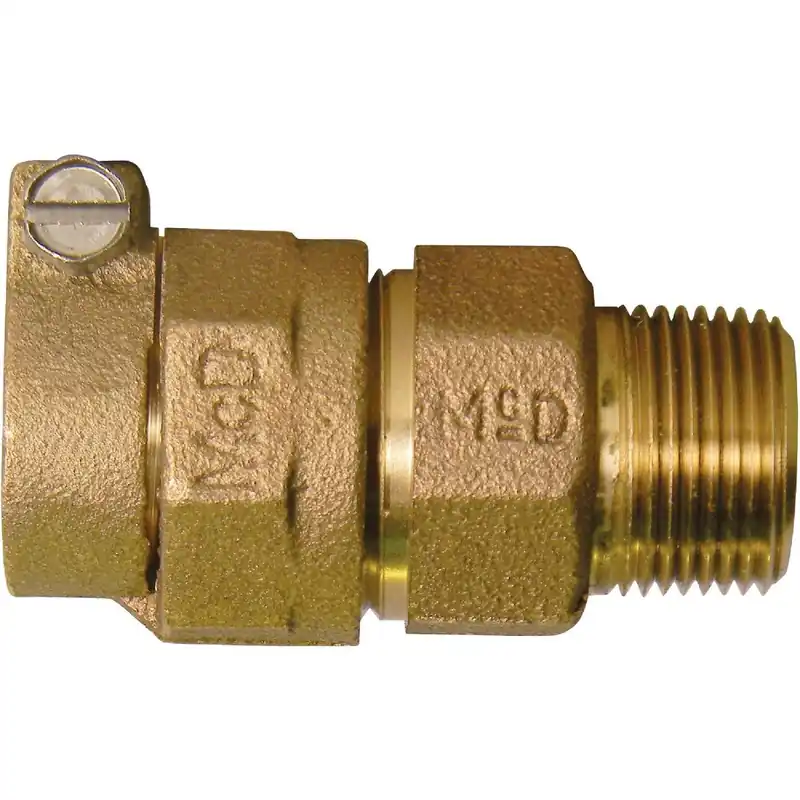 A Y McDonald 74753-22 A 1 In. CTS x 3/4 In. MIPT Brass Low Lead Connector