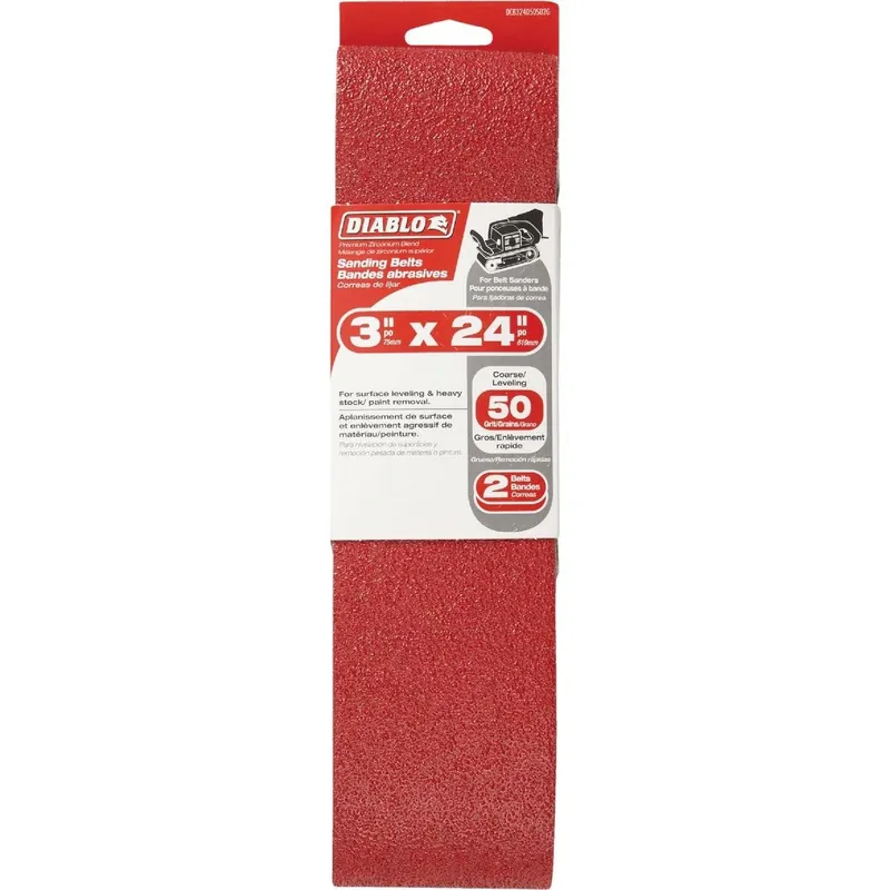 Diablo DCB324050S02G Sanding Belt 3 In. x 24 In. 50 Grit Replacement MPN