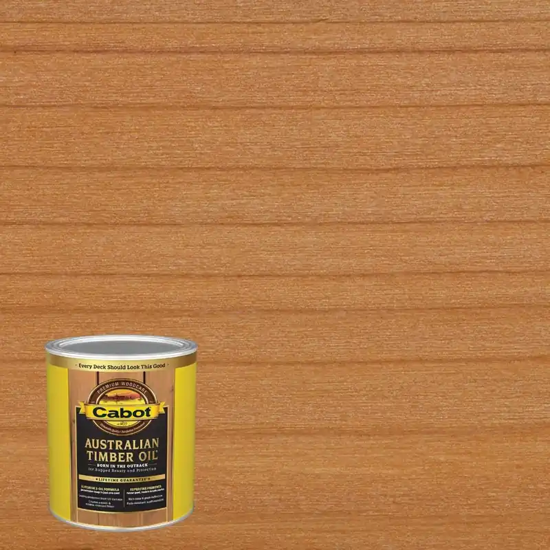 Cabot 140.0003458.005 Australian Timber Oil Translucent Exterior Oil Finish Honey Teak 1 Qt.