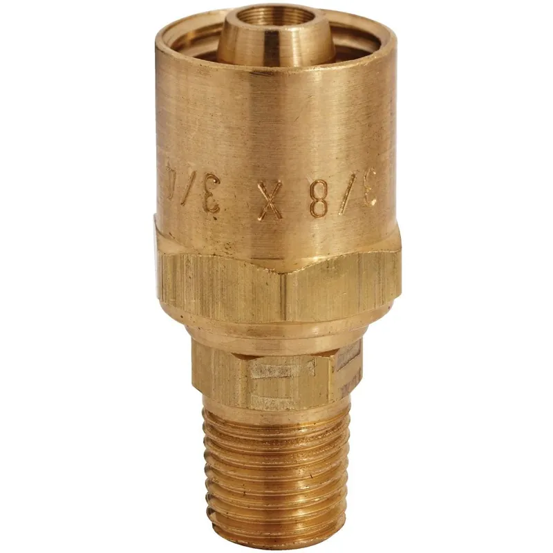 Milton S-621 MLIS-621 3/4 In. O.D. 1/4 In. MNPT Brass Reusable Hose End