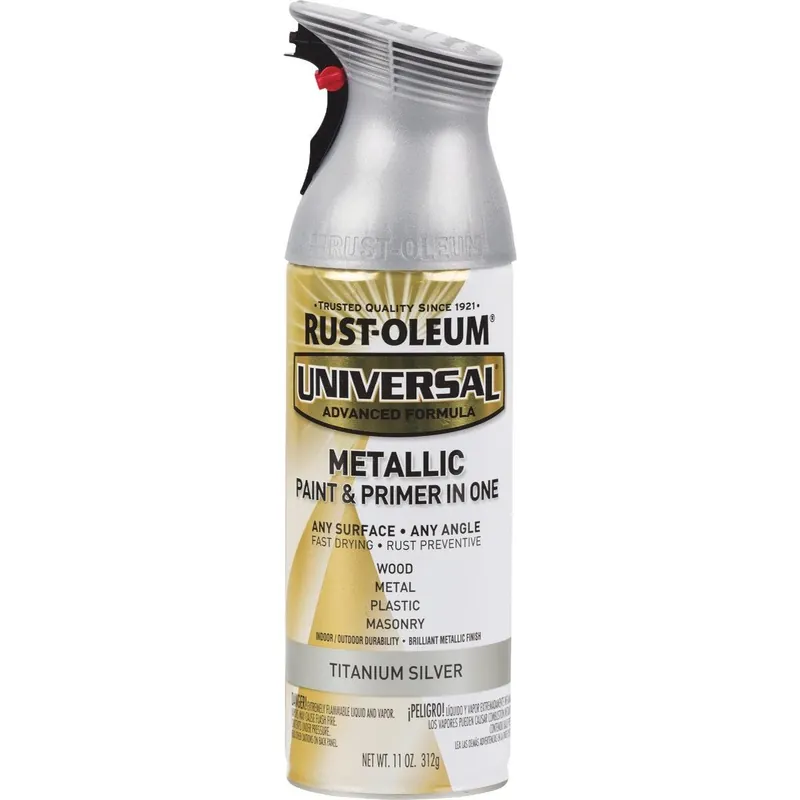 Rust-Oleum 245220 Universal 11 Oz. Metallic Titanium Silver Paint