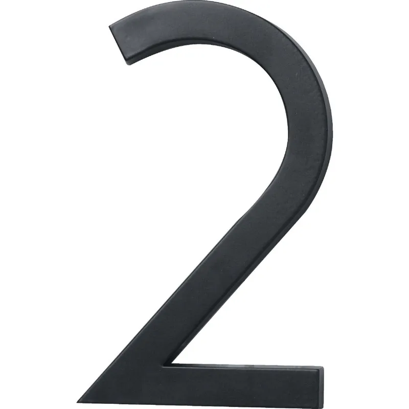 Hy-Ko FM-6/2 Architectural Series 6 In. Satin Black House Number Two