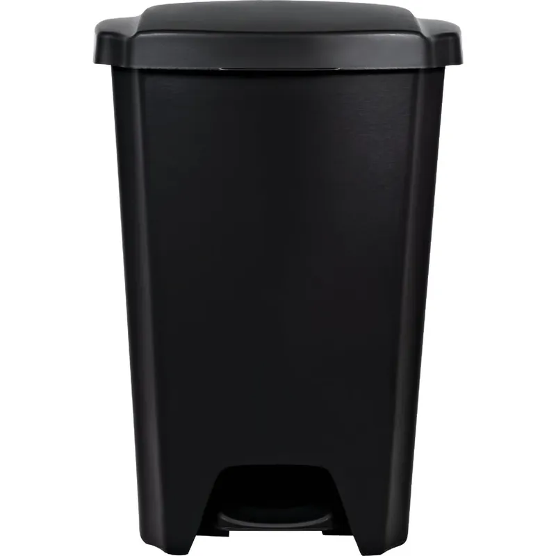 Hefty HFT-2198075-4 13 Gal. Black Step-On Wastebasket