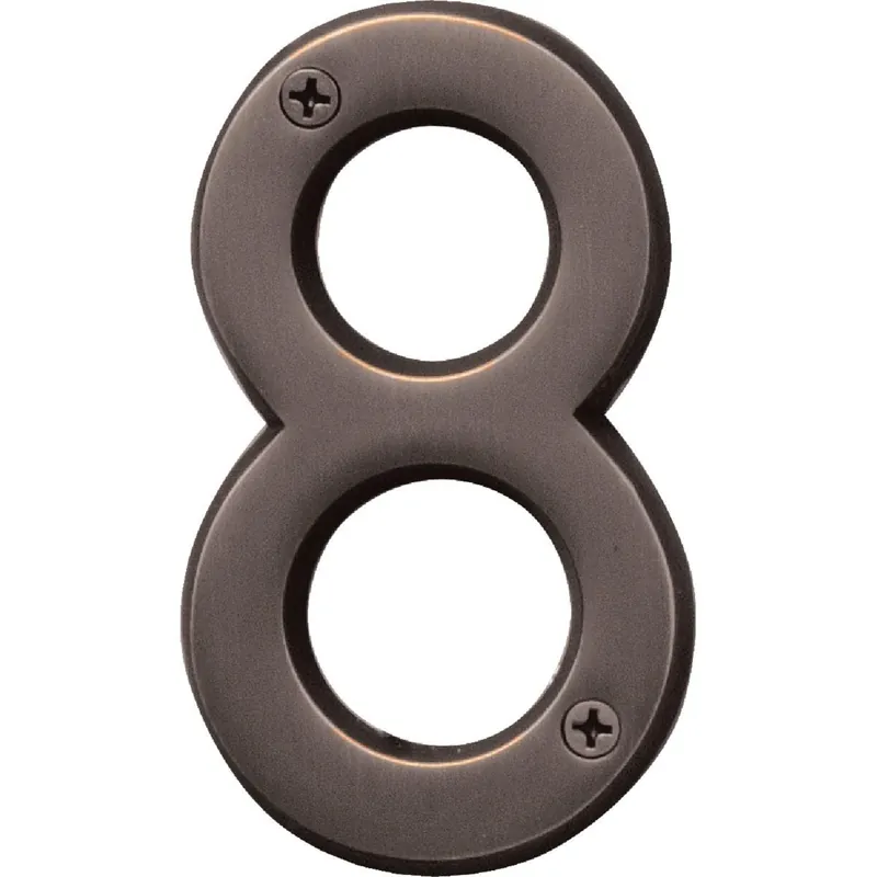 Hy-Ko BR-42OWB/8 Prestige Series 4 In. Oil Rubbed Bronze House Number Eight