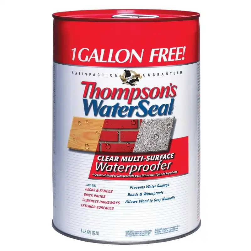 Thompsons TH.024106-06 WaterSeal Clear VOC MultiSurface Waterproofing Sealer 6 Gal.