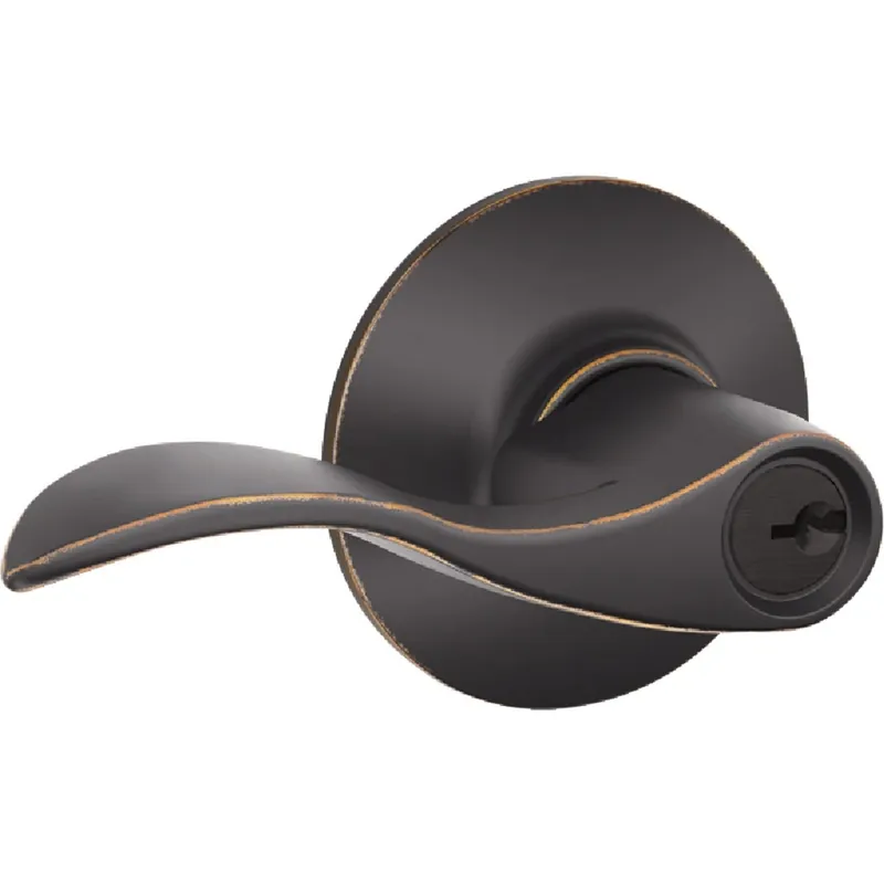 Schlage F51AACC716 Aged Bronze Accent Entry Door Lever