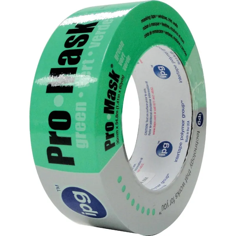 IPG 5804 ProMask Green 1.41 In. x 60 Yd. Professional Green Painter's Grade Masking Tape