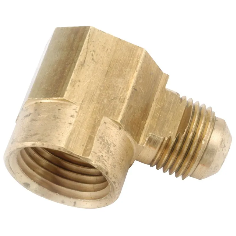 Anderson Metals 754050-0612 Female 90 Deg. Flare Brass Elbow (3/8 In. x 3/4 In.)