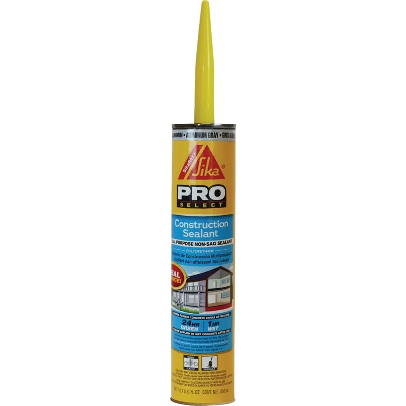 Sikaflex 654546 Sika 10.1 Oz. Pro Select Construction Polyurethane Sealant Aluminum Gray