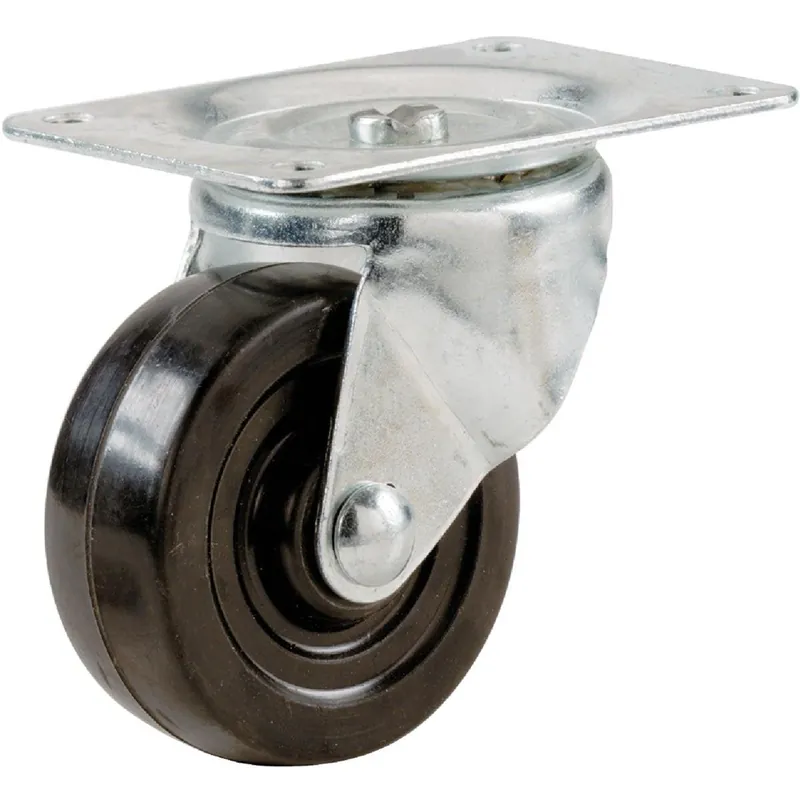 Shepherd Hardware 9479 General-Duty Soft Rubber Swivel Plate Caster
