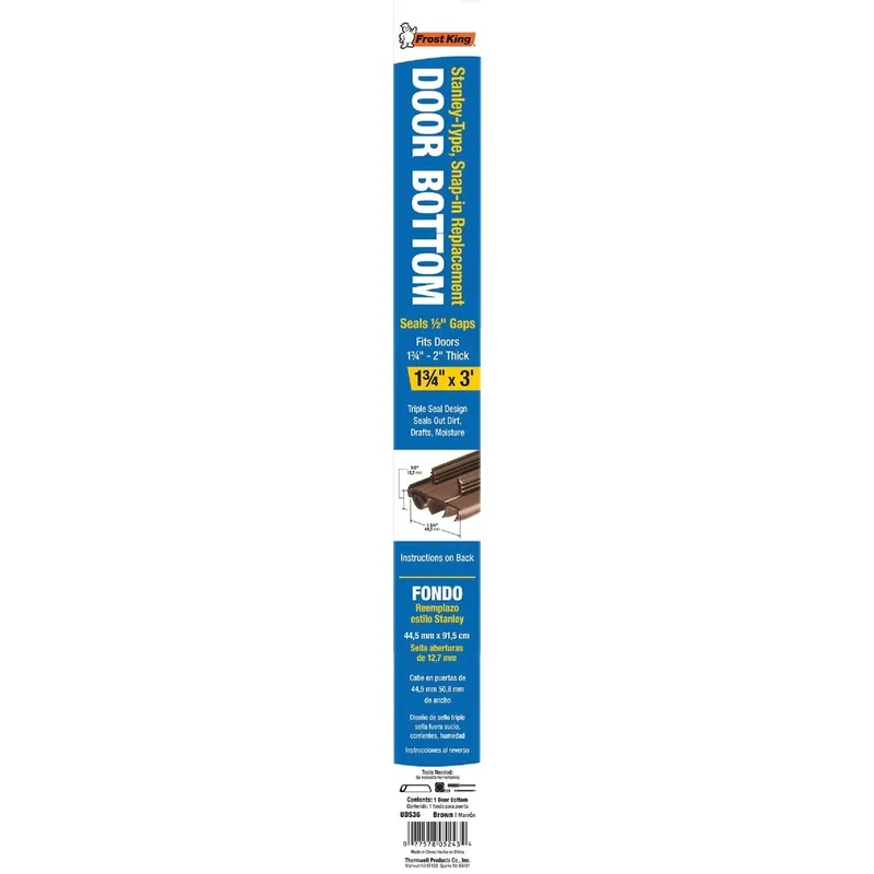 Frost King UDS36 Brown Vinyl Door Bottom For Stanley Door