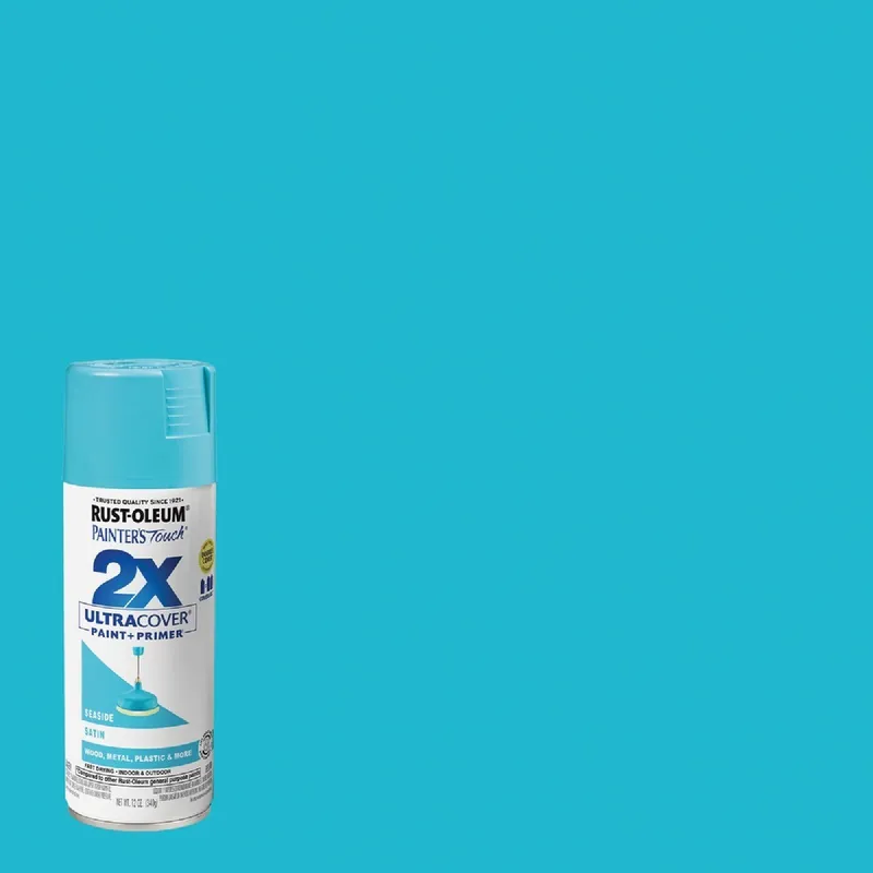 Rust-Oleum 334050 RSO334050 Painter's Touch 2X Ultra Cover 12 Oz. Gloss Paint + Primer Spray Paint Seaside