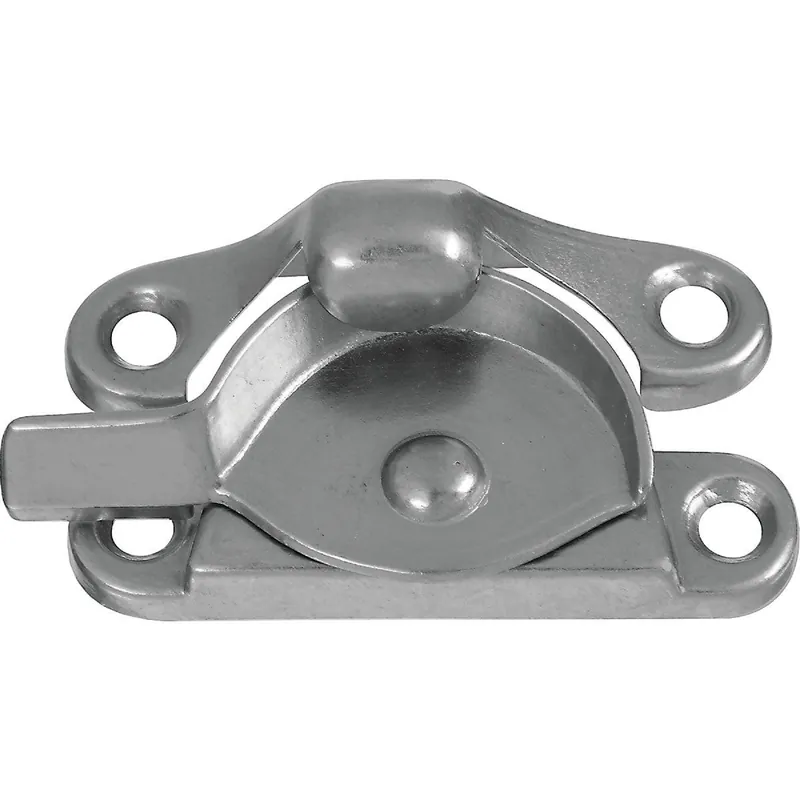 National N325381 Double Hung Satin Nickel Crescent Sash Lock