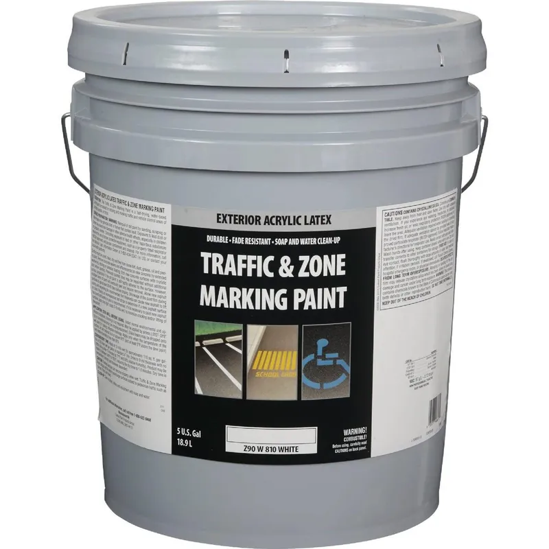 Traffic And Zone Z90W00810-20 Traffic & Zone White Latex 5 Gal. Traffic Paint