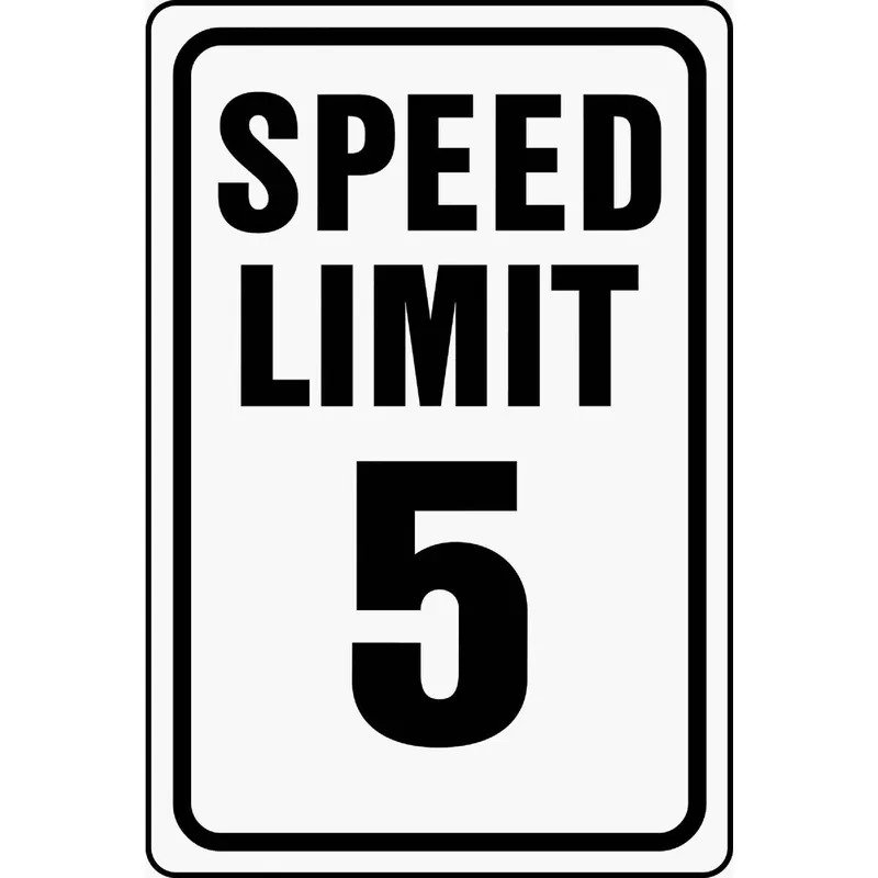 Hy-Ko HW-23 Heavy-Duty Aluminum Sign Speed Limit 5