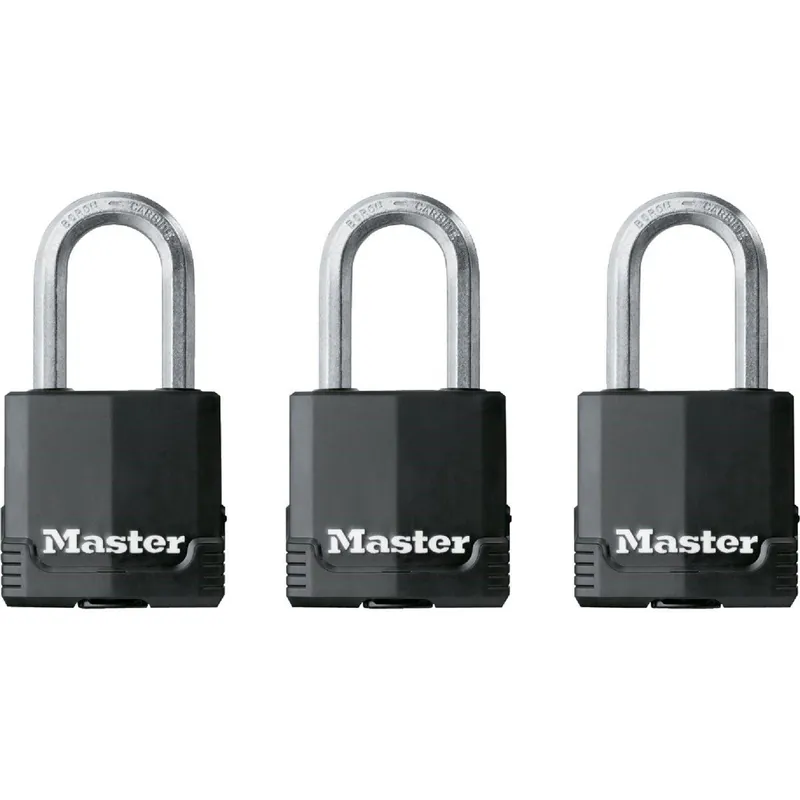 Master Lock M115XTRILF Magnum 1-7/8 In. Steel Keyed Alike Covered Padlock (3-Pack)