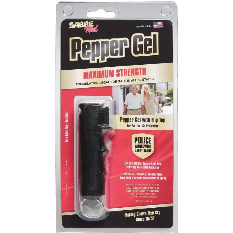 Sabre F15-BUSG Sabre Red 0.54 Oz. Black Flip Top Self-Defense Pepper Gel
