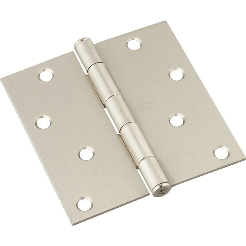 National N830249 4 In. Square Satin Nickel Door Hinge