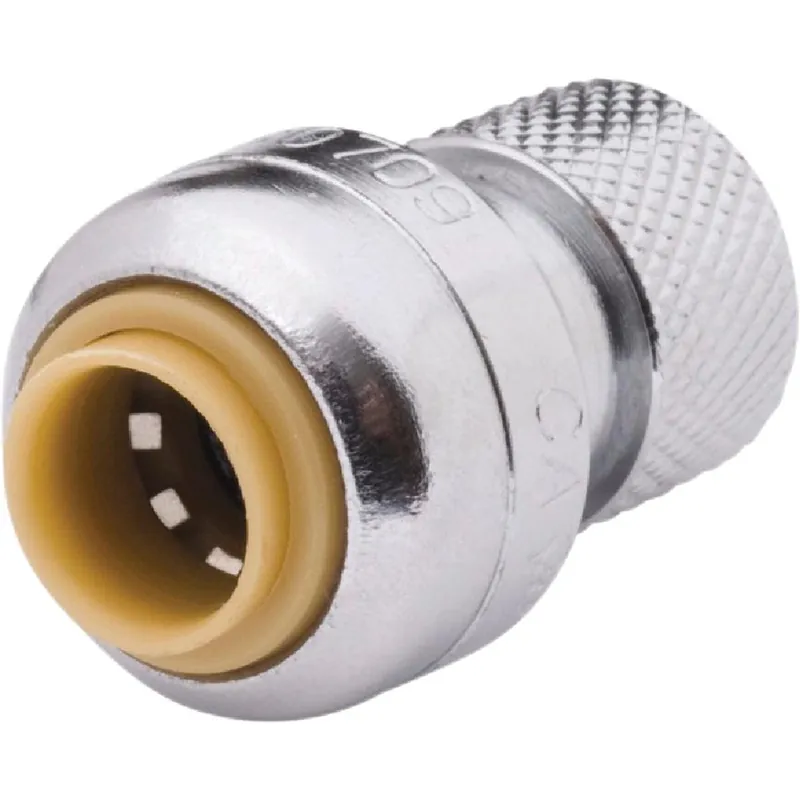 SharkBite U3523LFA 1/4 In. x 3/8 In. Push-to-Connect Brass Stop Valve Adapter