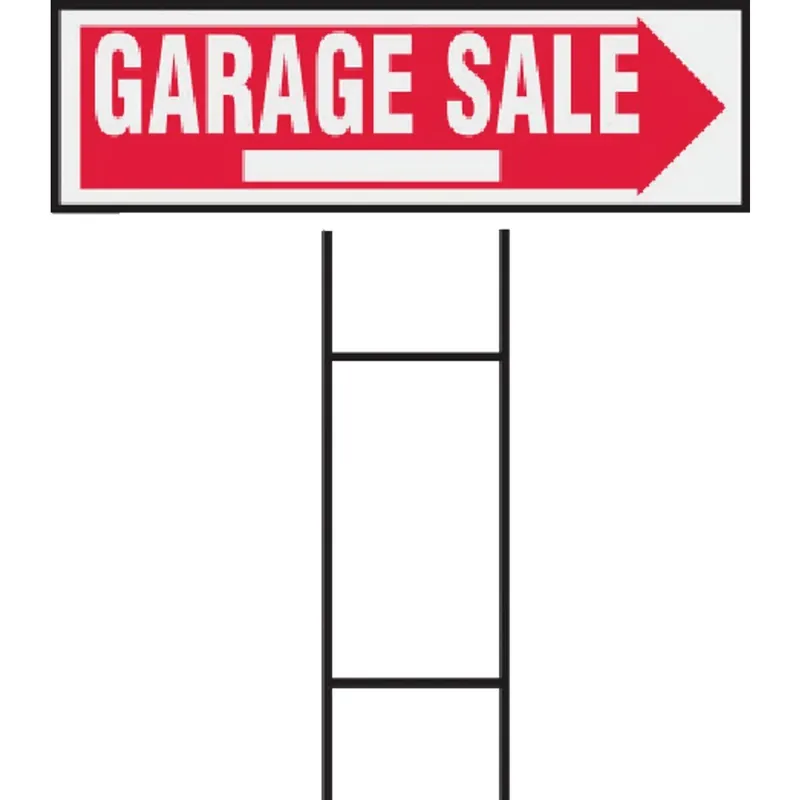 Hy-Ko RS-804 corrugated plastic sign garage sale
