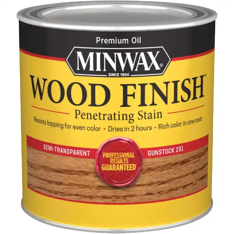 Minwax 223104444 Wood Finish Penetrating Stain Gunstock 1/2 Pt.