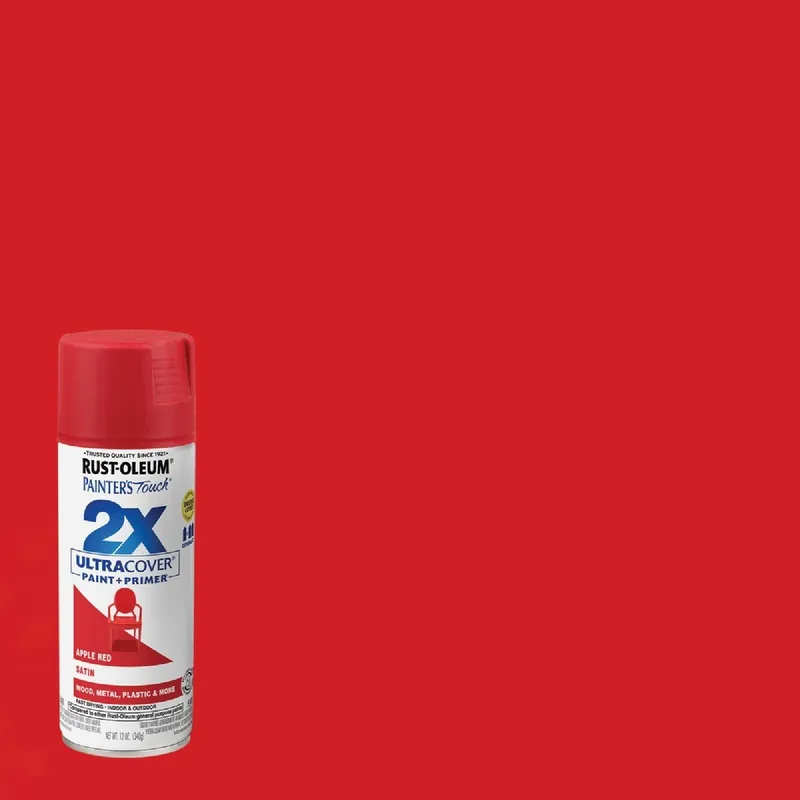 Rust-Oleum 334094 Painter's Touch 2X Ultra Cover 12 Oz. Satin Paint + Primer Spray Paint