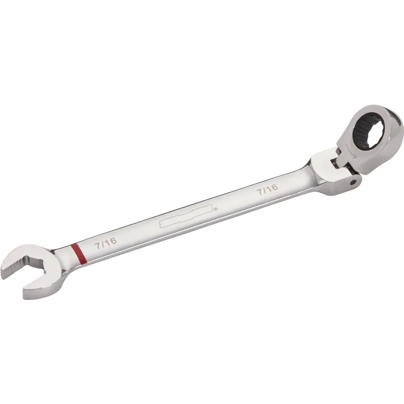 Channellock 317438 Standard 7/16 In. 12-Point Ratcheting Flex-Head Wrench