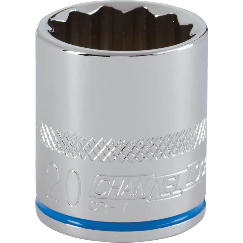 Channellock 347035 3/8 In. Drive 20 mm 12-Point Shallow Metric Socket