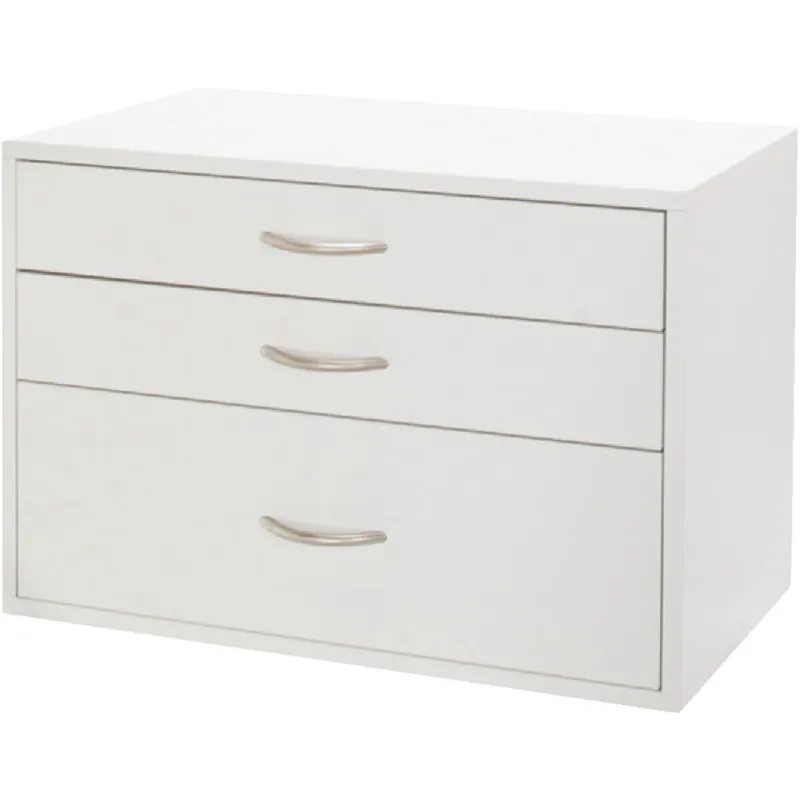 Organized Living 7315032411 FreedomRail 3-Drawer White Organization Box