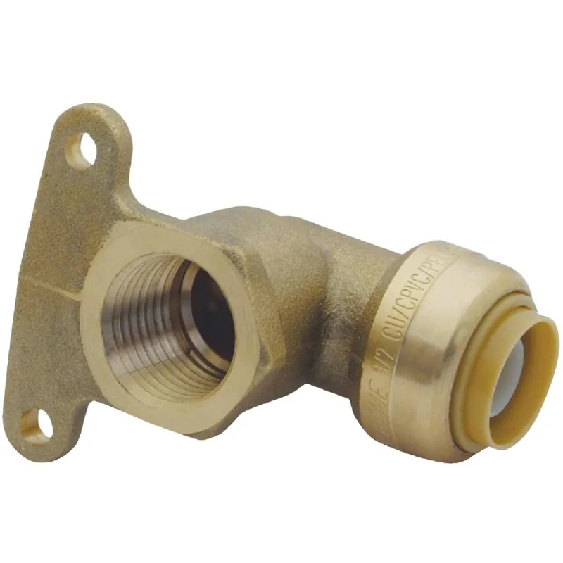 SharkBite U335LFA 1/2 In. x 1/2 In. Push-to-Connect Hi-Ear Brass Elbow (1/4 Bend)
