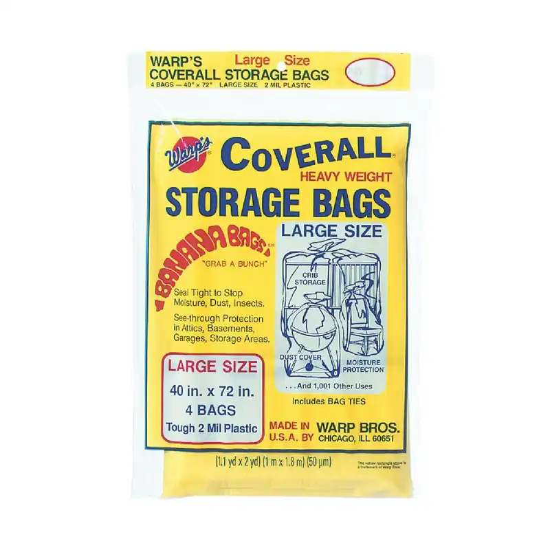 Warp's CB40 Coverall 40 In. x 72 In. Heavyweight Storage Bag (4-Count)