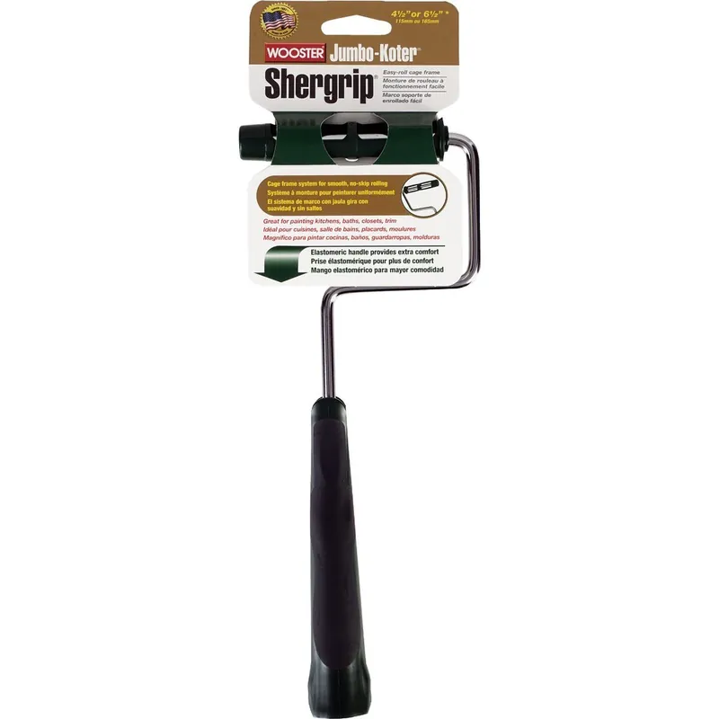 Wooster Brush RR028 Jumbo-Koter Shergrip 4-1/2 In. & 6-1/2 In. Easy Roll Threaded Roller Frame