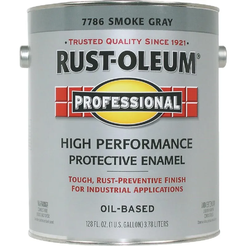 Rust-Oleum K7786402 Professional Oil-Based Gloss VOC Formula Rust Control Enamel Smoke Gray 1 Gal.