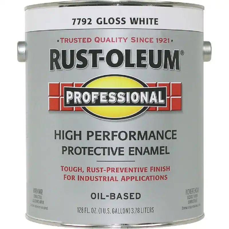 Rust-Oleum K7792402 Professional Oil-Based Gloss VOC Formula Rust Control Enamel White 1 Gal.