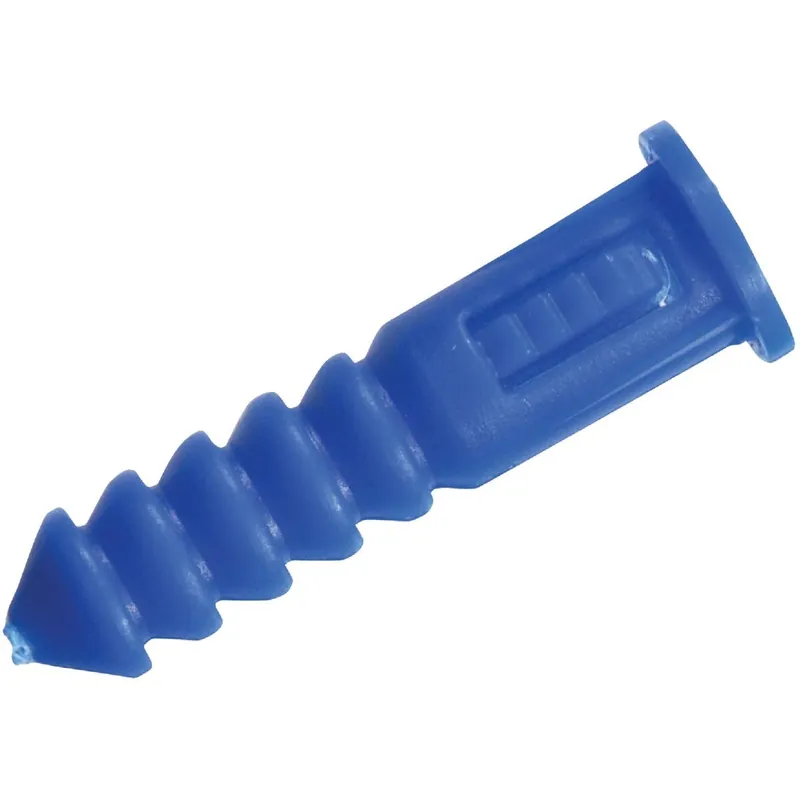 HILLMAN 373517 The Anchor Center #8 - #10 - #12 Thread Blue Ribbed Plastic Anchor Kit