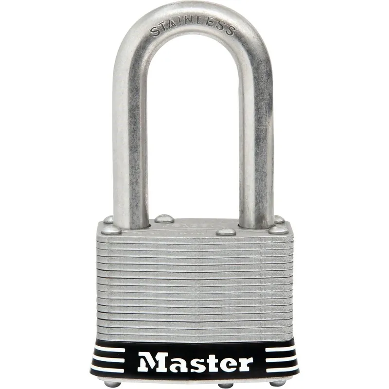 Master Lock 1SSKADLFHC Laminated Stainless Steel Keyed Padlock with 1-1/2 In. Shackle