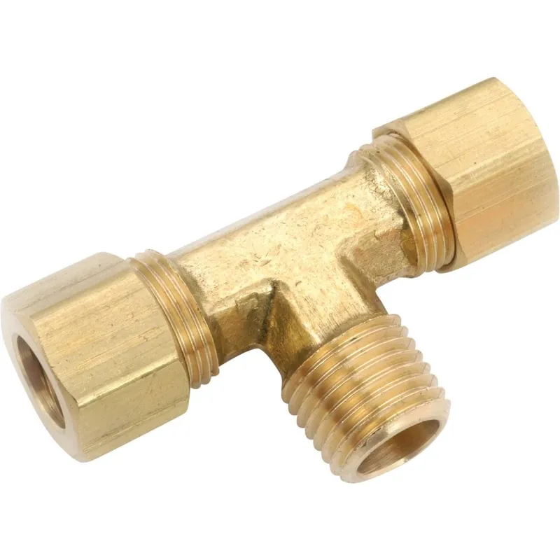 Anderson Metals 750072-0404 Compression Brass Tee