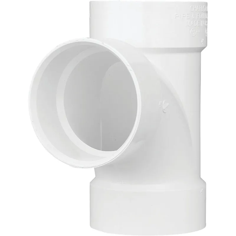 Charlotte Pipe PVC004001400HA 4 In. Schedule 40 Sanitary PVC Tee