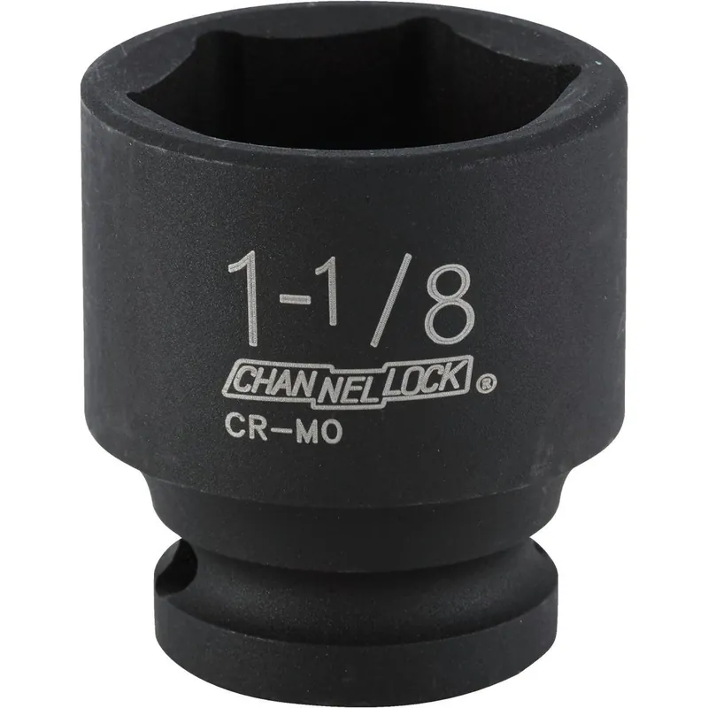 Channellock 313599 1/2 In. Drive 1-1/8 In. 6-Point Shallow Standard Impact Socket