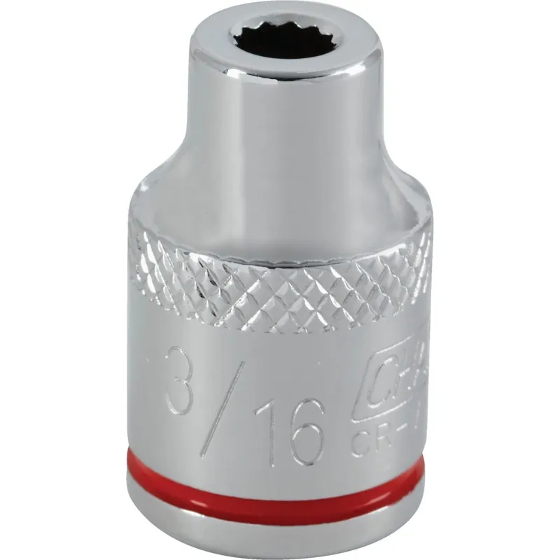 Channellock 302653 3/8 In. Drive 3/16 In. 12-Point Shallow Standard Socket