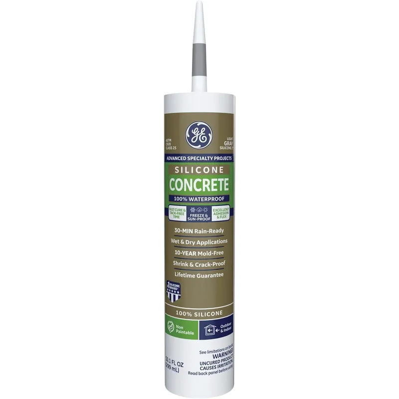 GE 2816709 Concrete Silicone 2 Sealant Gray 10.1 Oz.