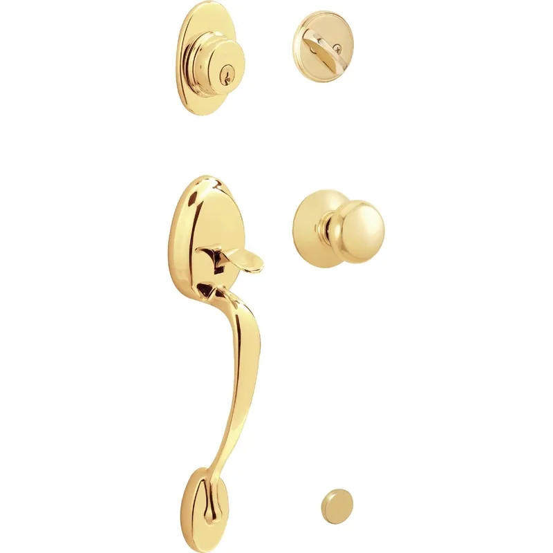 Schlage F60GPLY605 Entry Door Handleset with Plymouth Knob