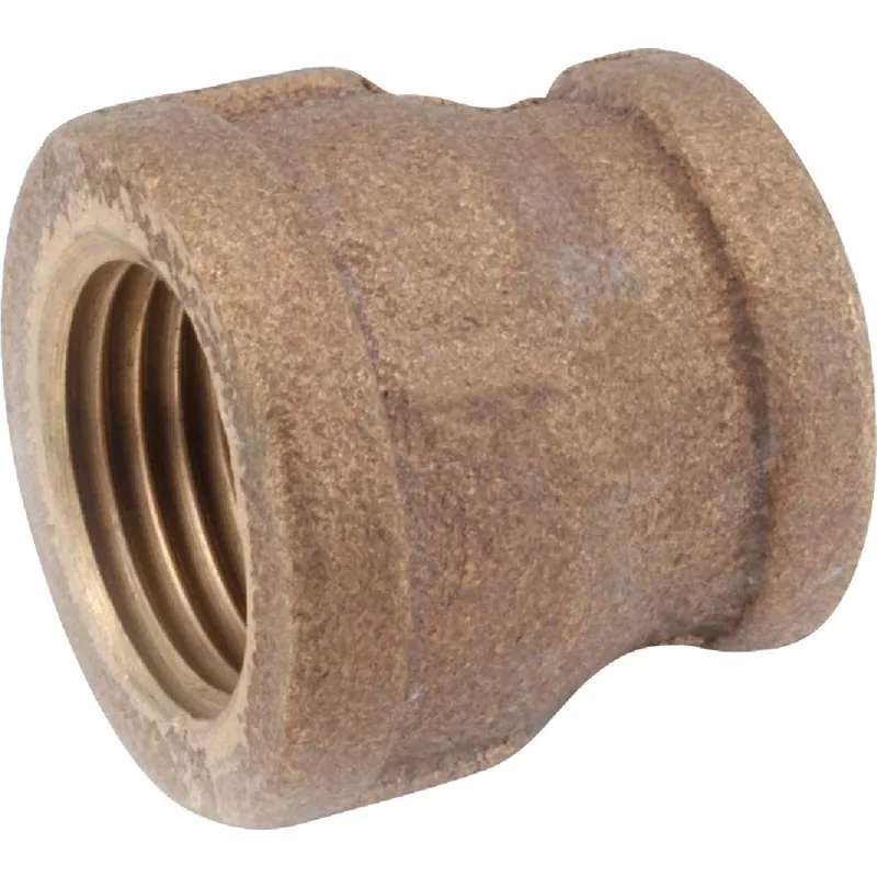 Anderson Metals 738119-0402 Threaded Reducing Brass Coupling 1/4 In. x 1/8 In.
