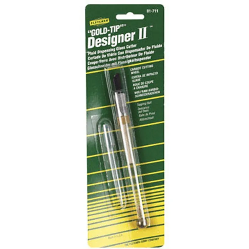 Fletcher Terry 01-711 FTR01-711 140 Deg Tungsten Carbide Gold-Tip Designer II Fluid Glass Cutter