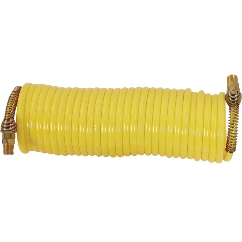 Milton 1669 ReKoil 1/4 In. x 25 Ft. Nylon Air Hose with 1/4 In. MNPT Swivel Fittings