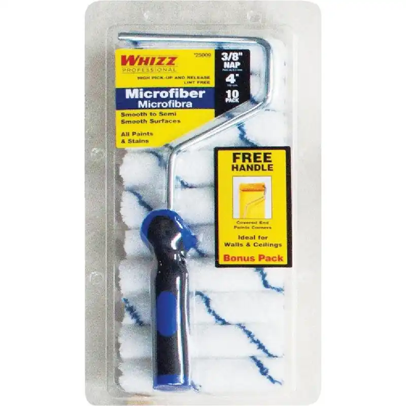 Whizz 25009F Xtra Sorb Paint Roller Cover & Frame 4 In. x 3/8 In. (10-Pack)