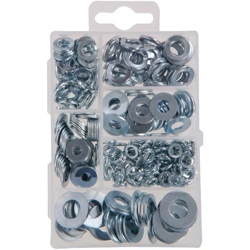 HILLMAN 130208 Hillman Steel Flat Lock & Washer Assortment (277 Pcs.)
