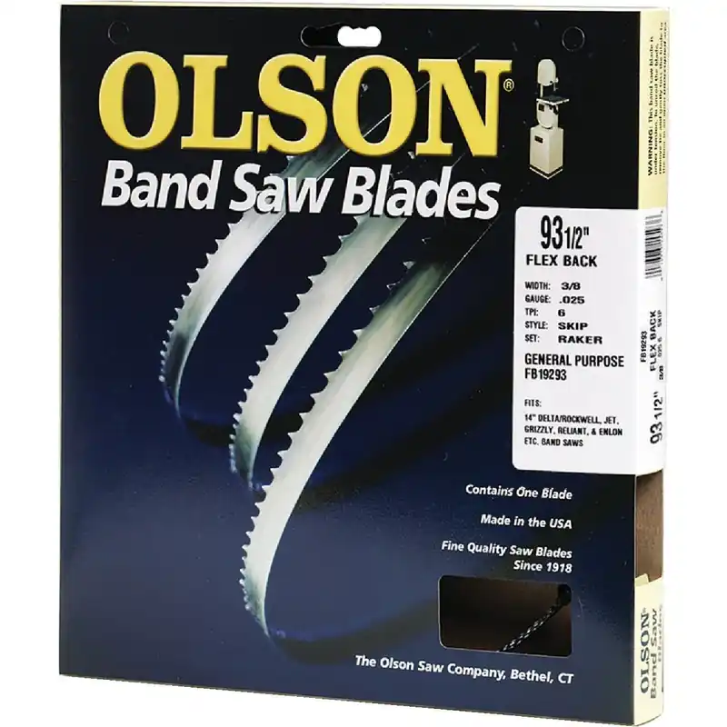 Olson Saw FB19293DB 93-1/2 In. x 3/8 In. 4 TPI Skip Flex Back Band Saw Blade